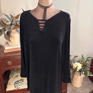 Chico's Chic Black Long Sleeve Blouse